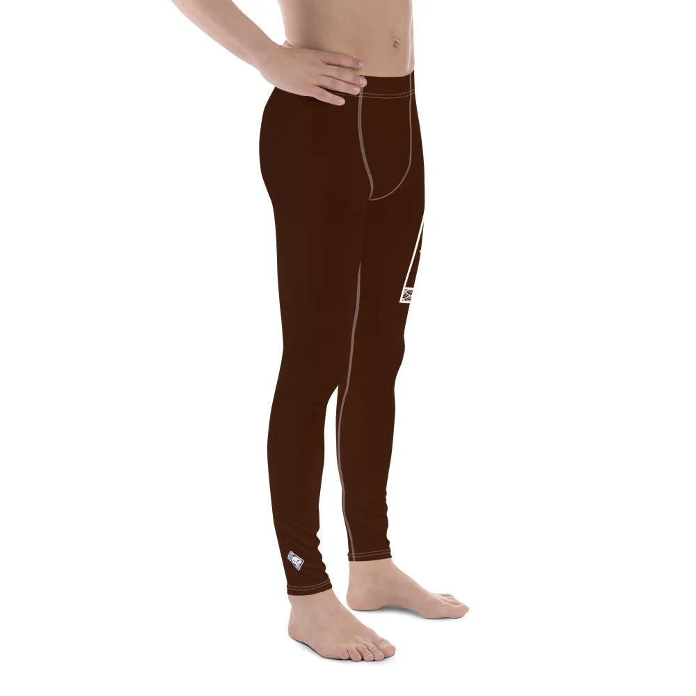 Men's Athletic Workout Leggings For Jiu Jitsu 006 - Chocolate