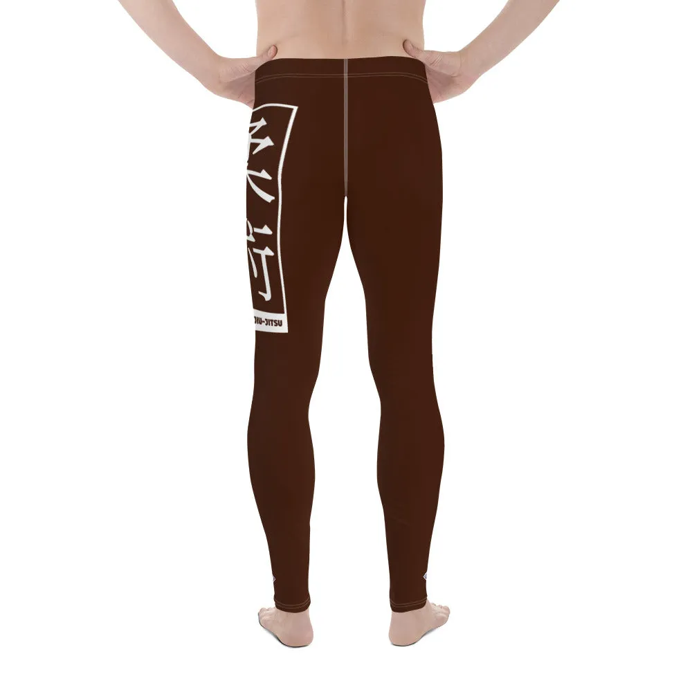 Men's Athletic Workout Leggings For Jiu Jitsu 006 - Chocolate