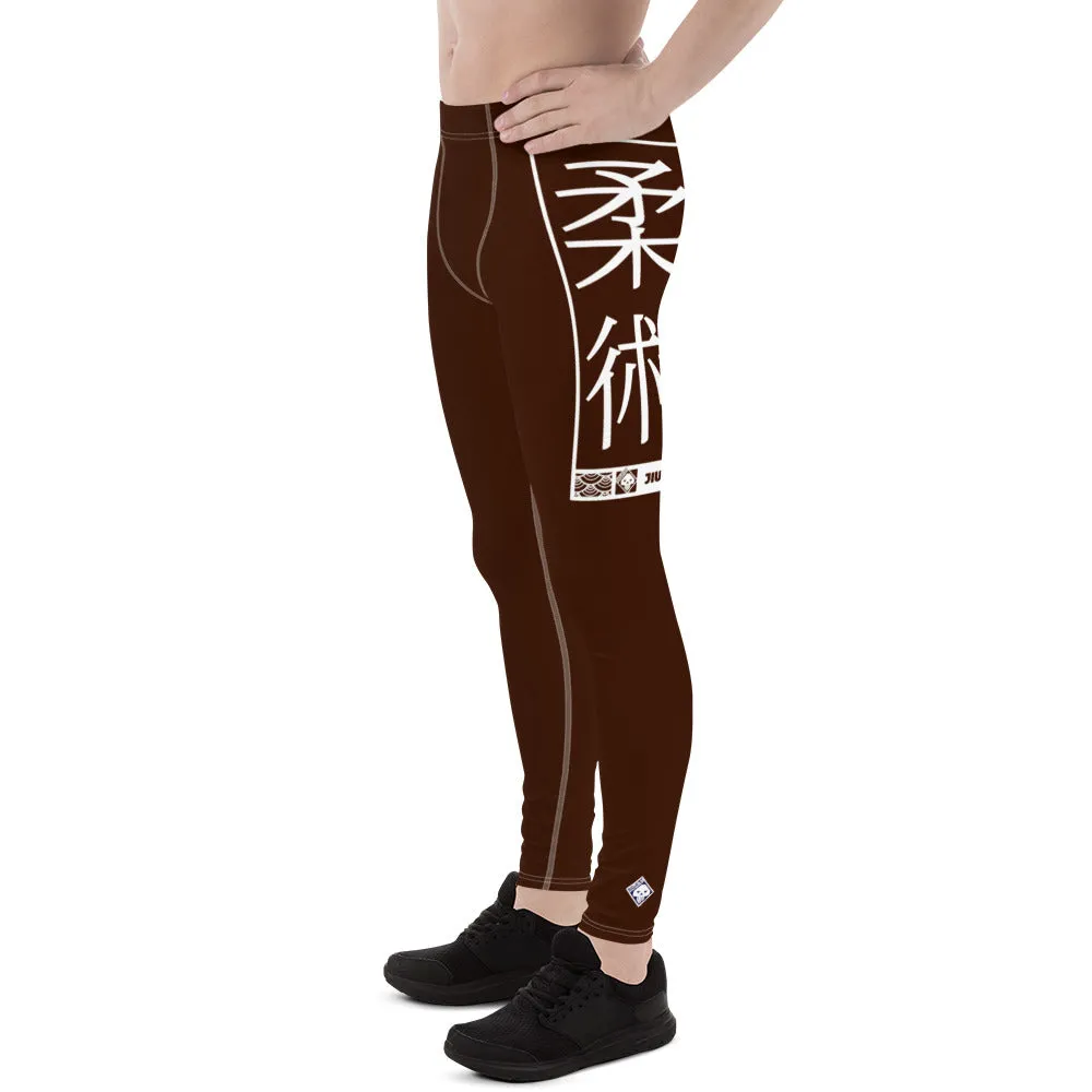 Men's Athletic Workout Leggings For Jiu Jitsu 006 - Chocolate