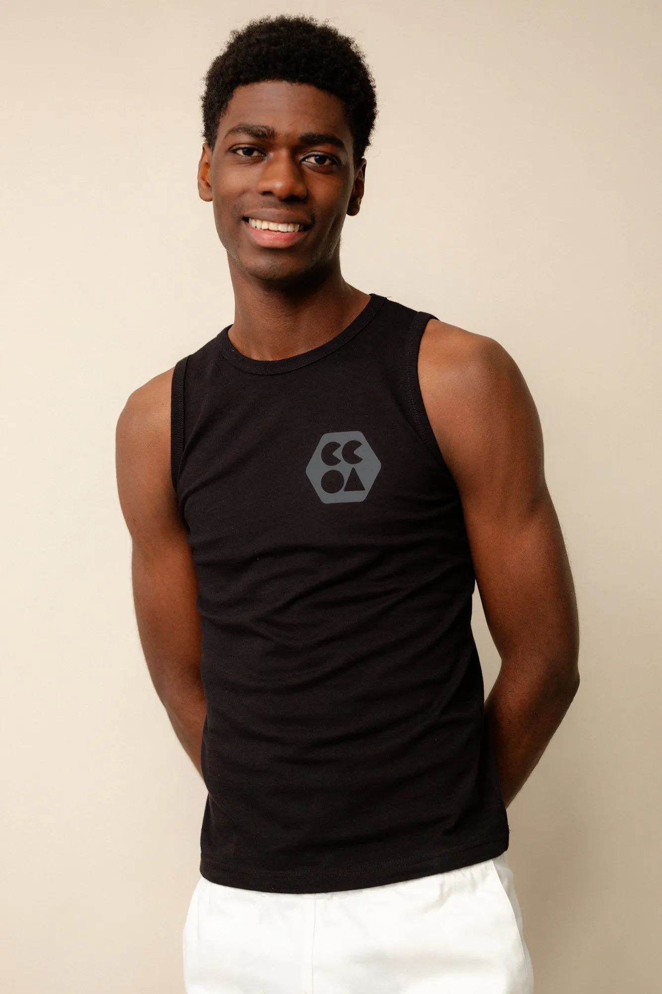 Men's Sleeveless T Shirt Plastic Free - Black