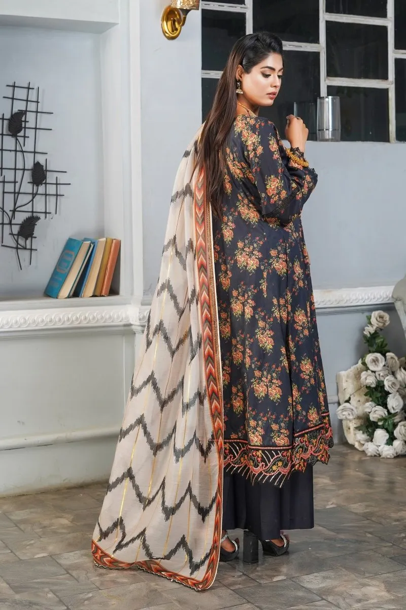 Munira Lawn 3 Piece Pakistani Frock MUN564