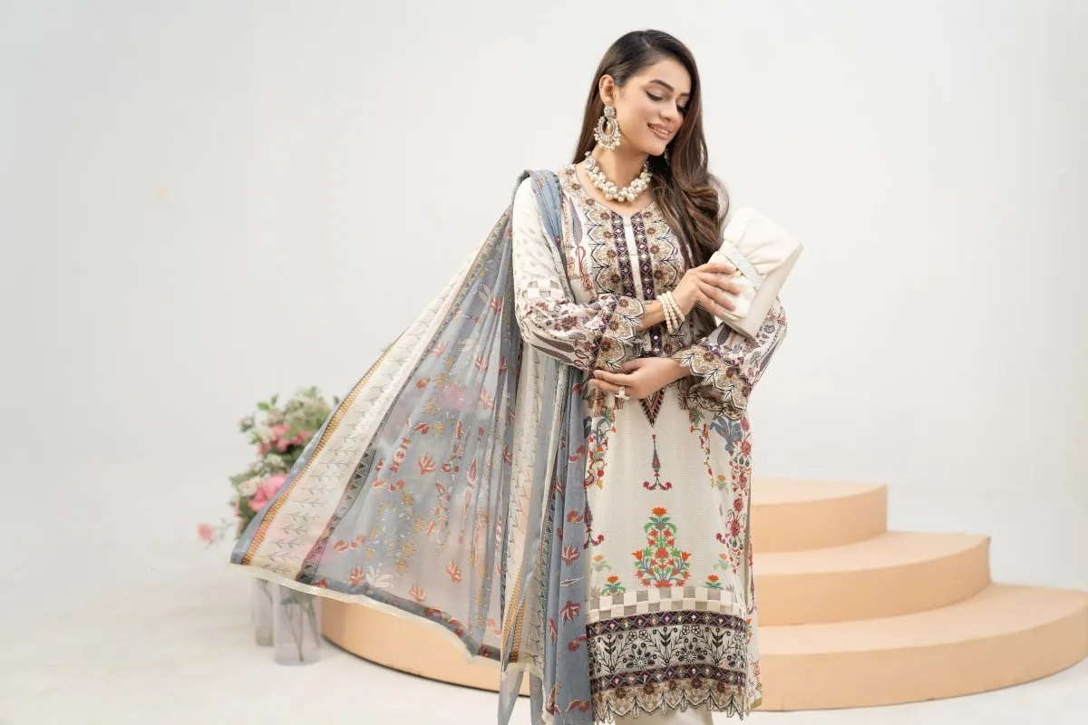 Munira Linen 3 Piece Suit MUN517