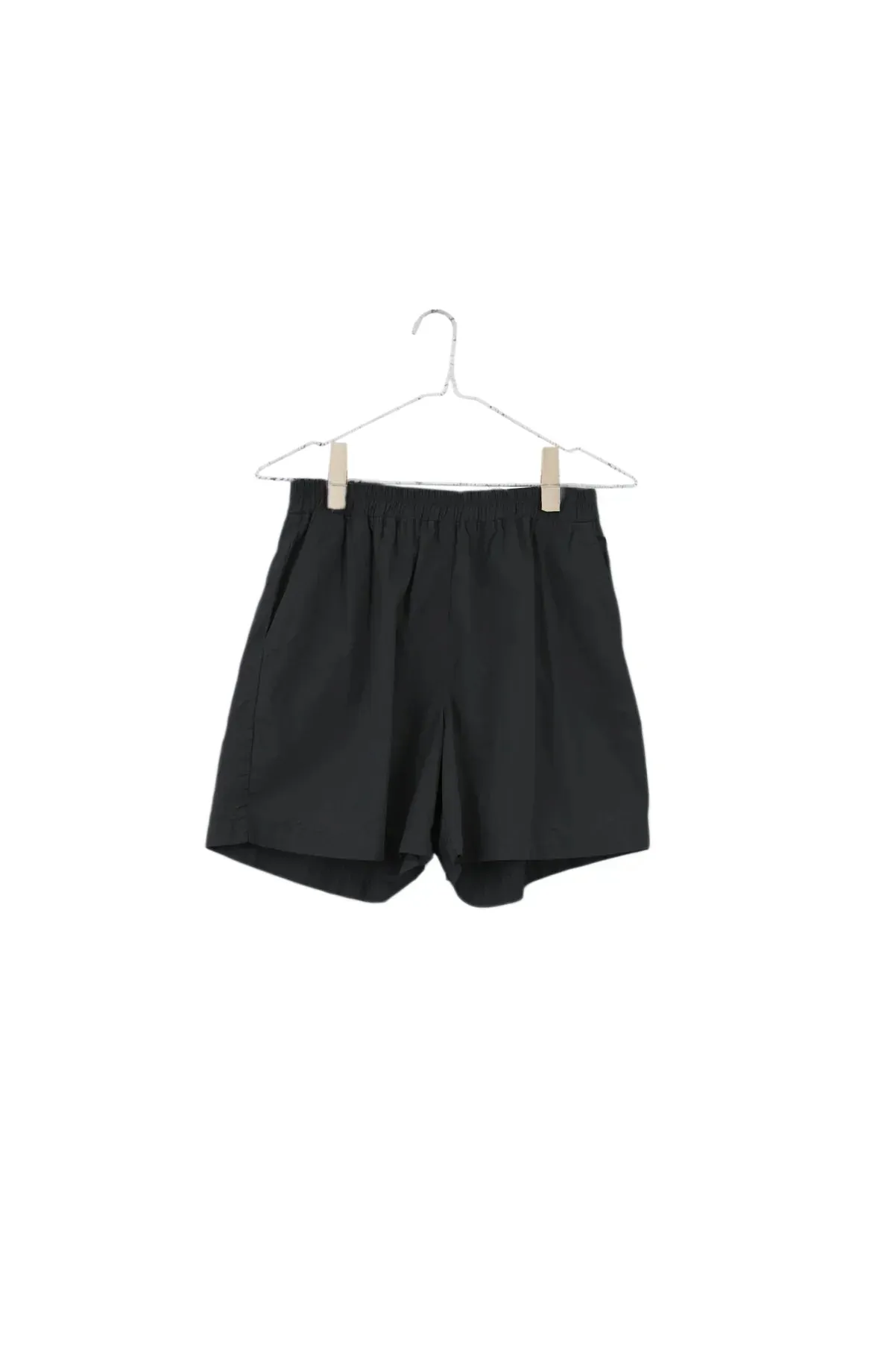 Organic Poplin Shorts in Black