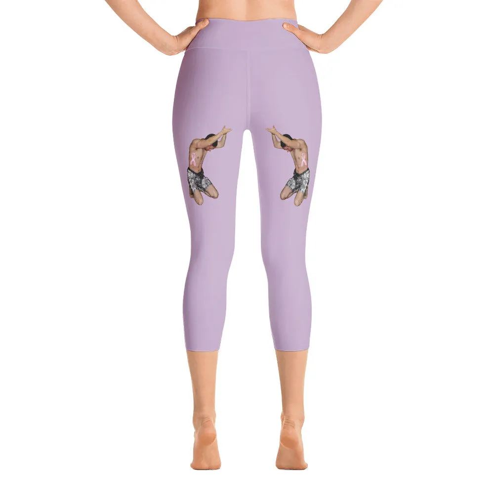 Our best viral leggings pale purple woman power black letters