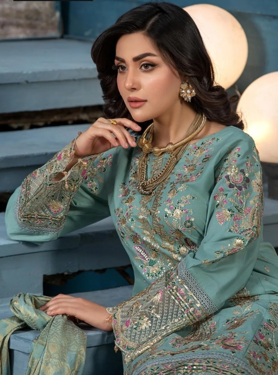 Parishey Embroidered 3 Piece Pakistani Suit PAR12