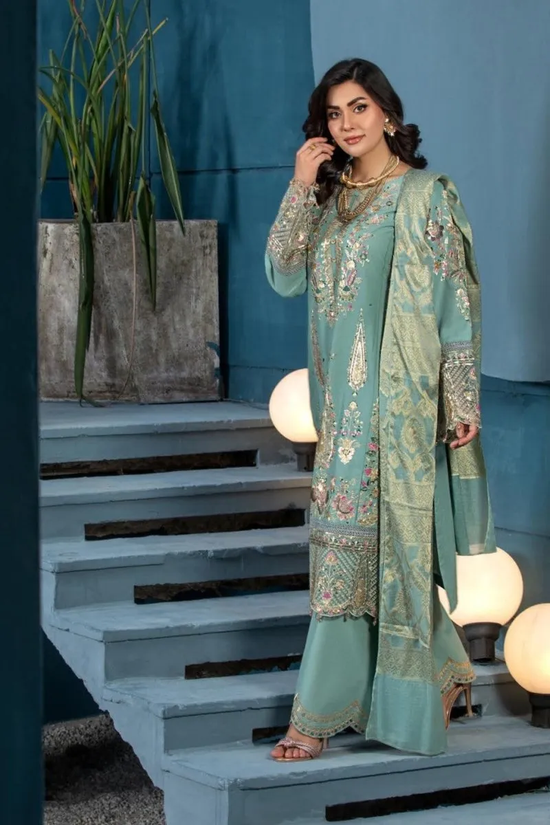 Parishey Embroidered 3 Piece Pakistani Suit PAR12