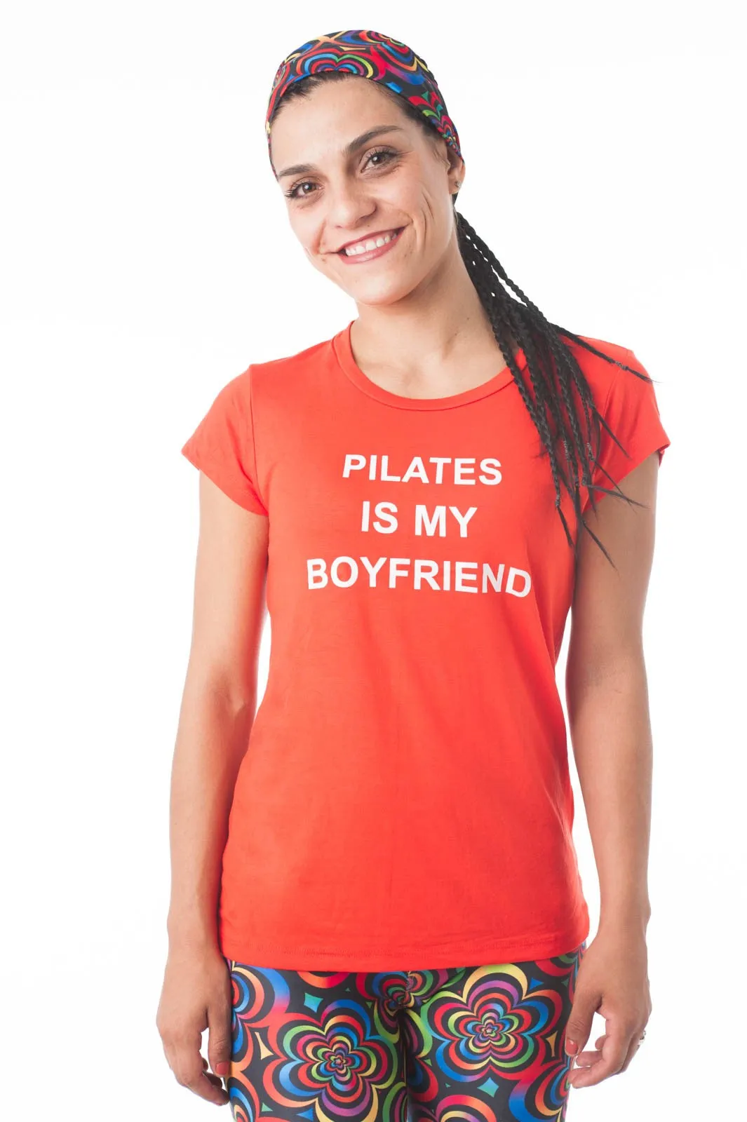 Pilates Is My Boyfriend Tee- Orange