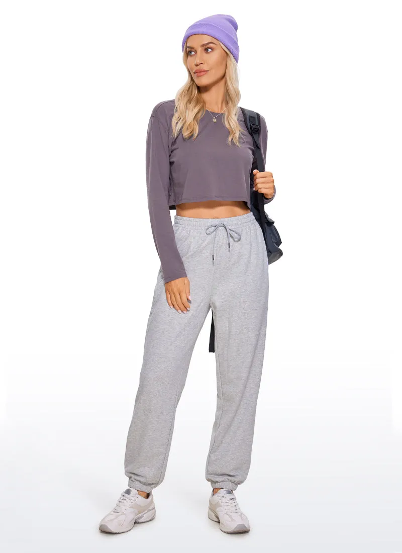 Pima Cotton Workout Cropped Long Sleeve