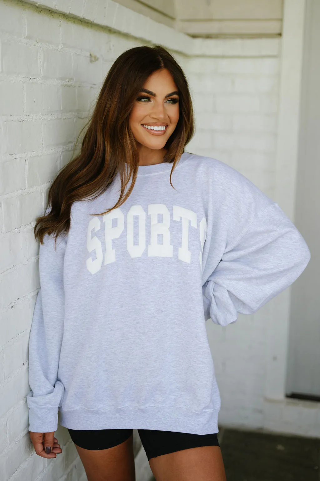 "Sports" Sweatshirt- Grey