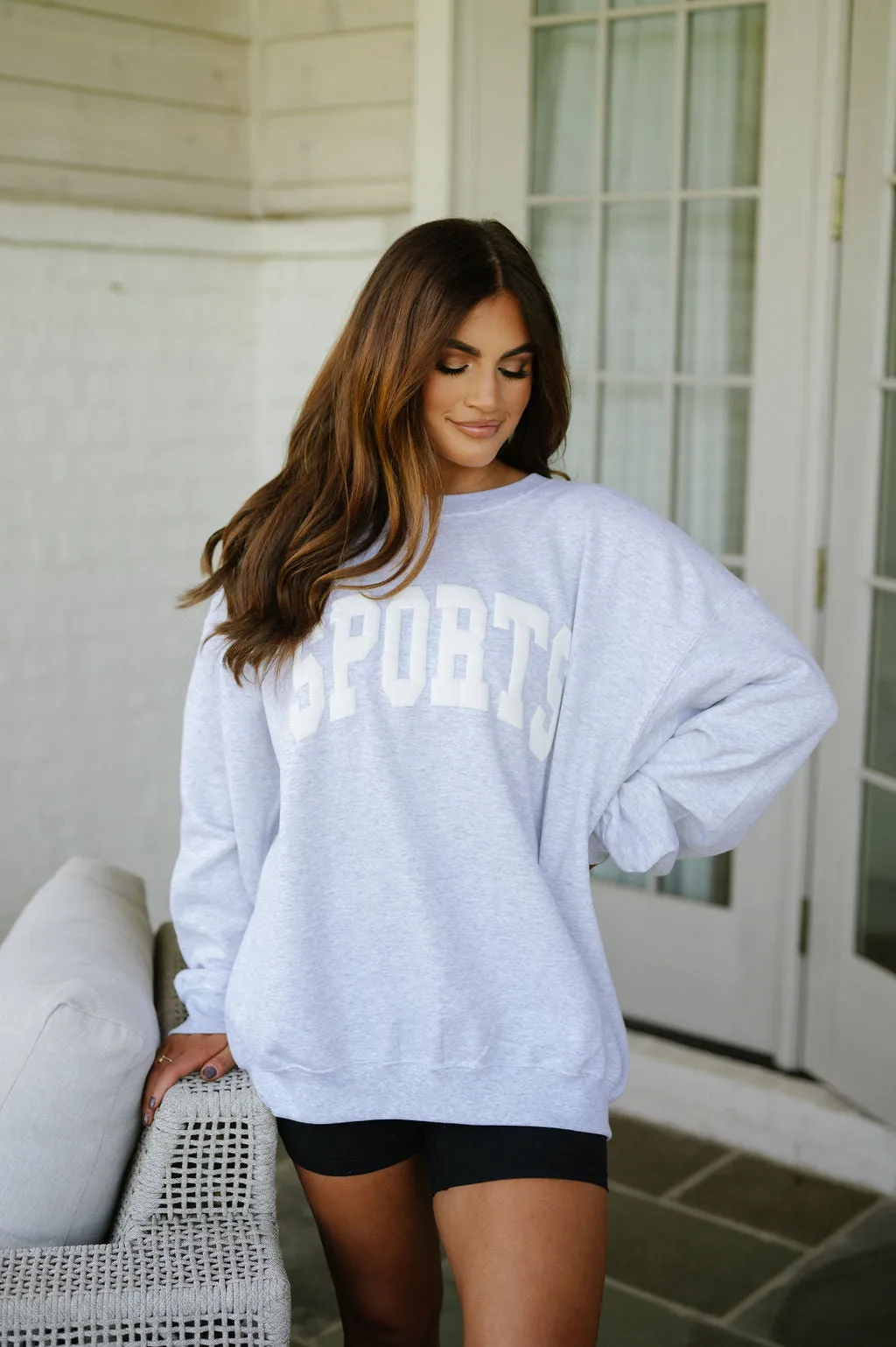 "Sports" Sweatshirt- Grey