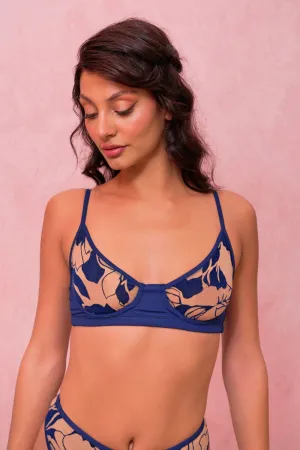 RAD Paradiso Inferno Top - Dark Blue/Nude