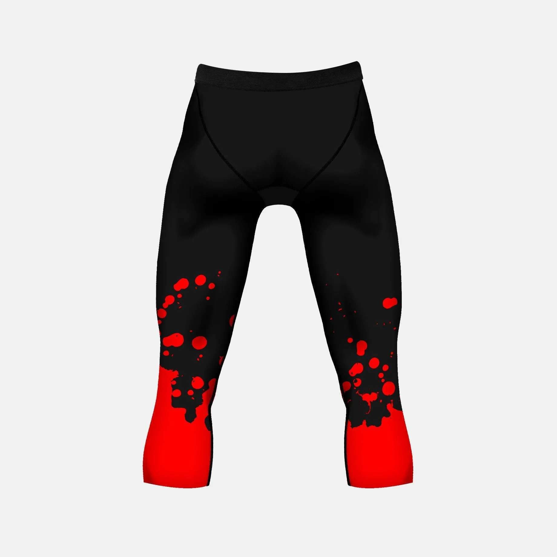 Red and Black Mamba Compression 3/4 tights / leggings