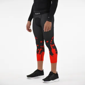 Red and Black Mamba Compression 3/4 tights / leggings