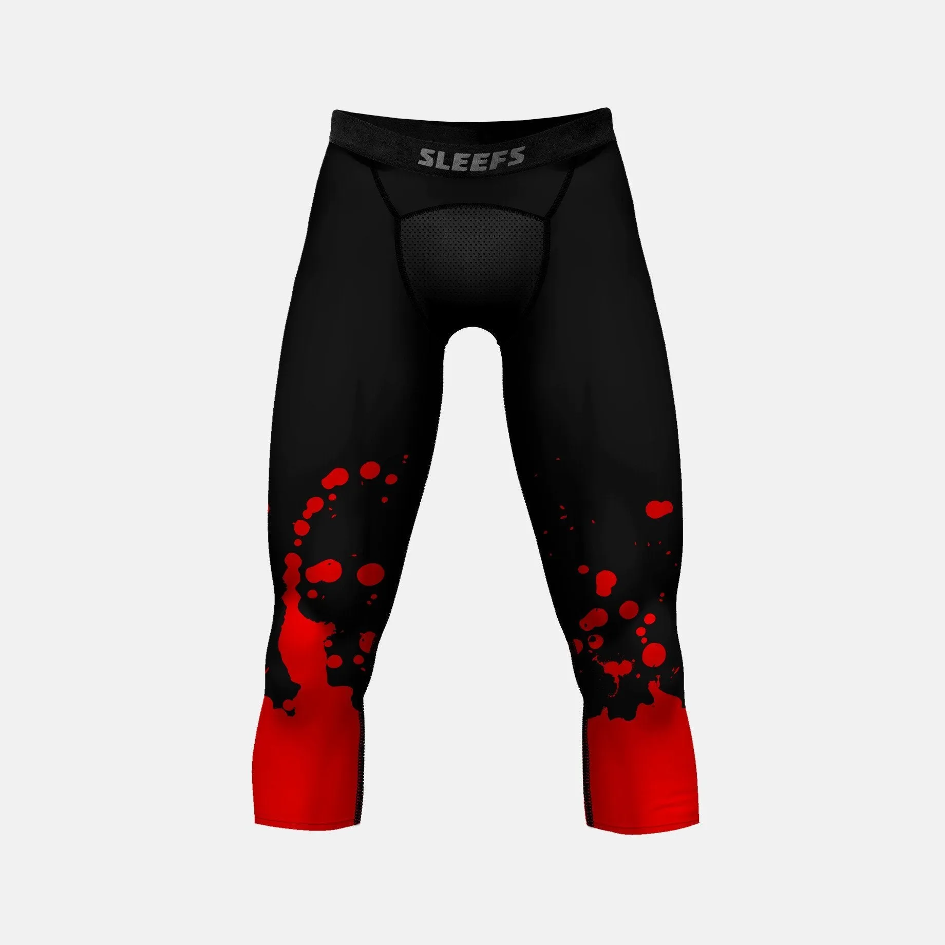 Red and Black Mamba Compression 3/4 tights / leggings