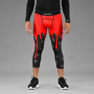 Red Sauce Compression 3/4 tights / leggings