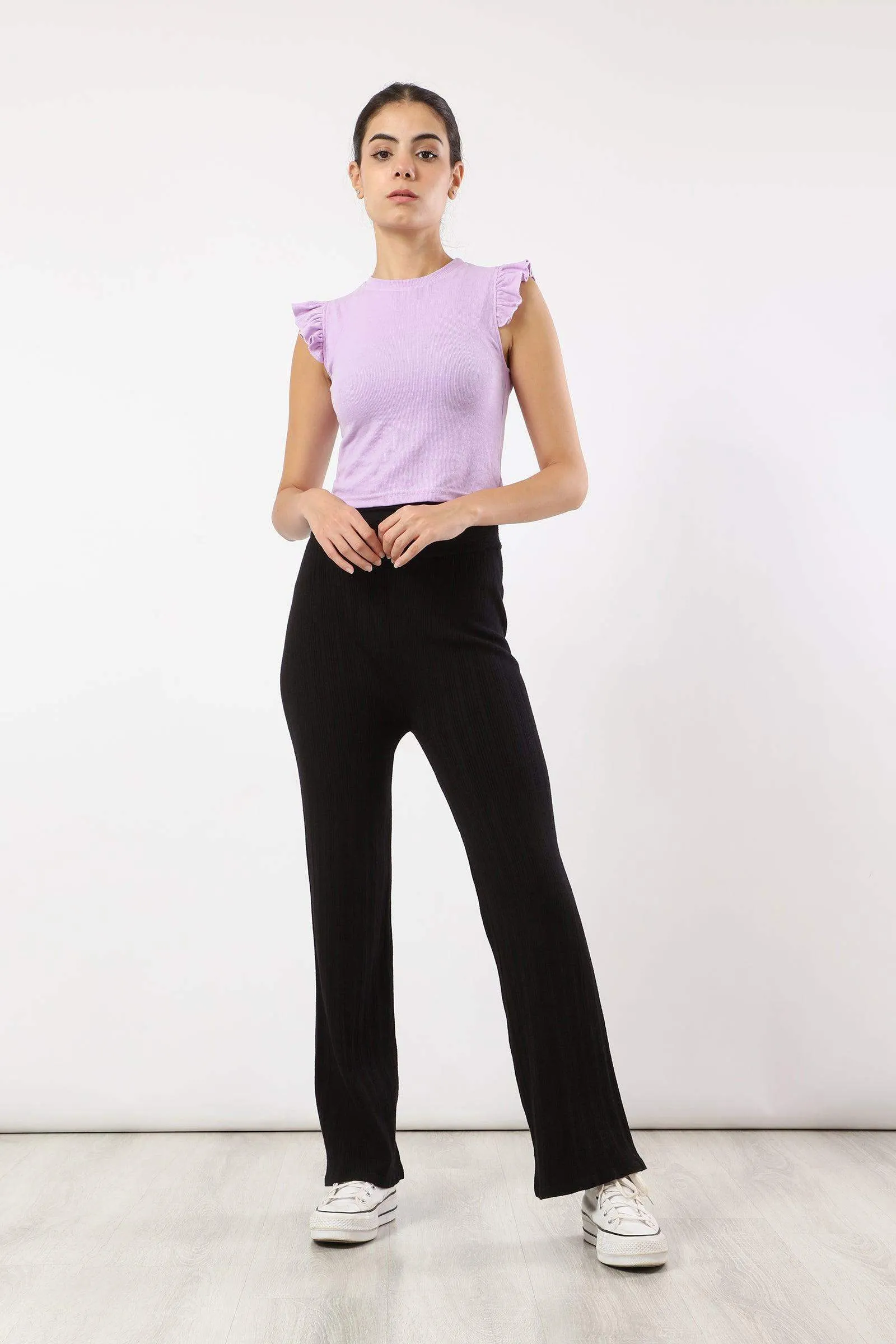 Ribbed Flare Lounge Pants