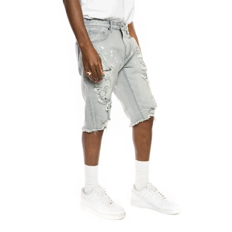 Ripoff Semi Basic Jean Shorts - Light Grey