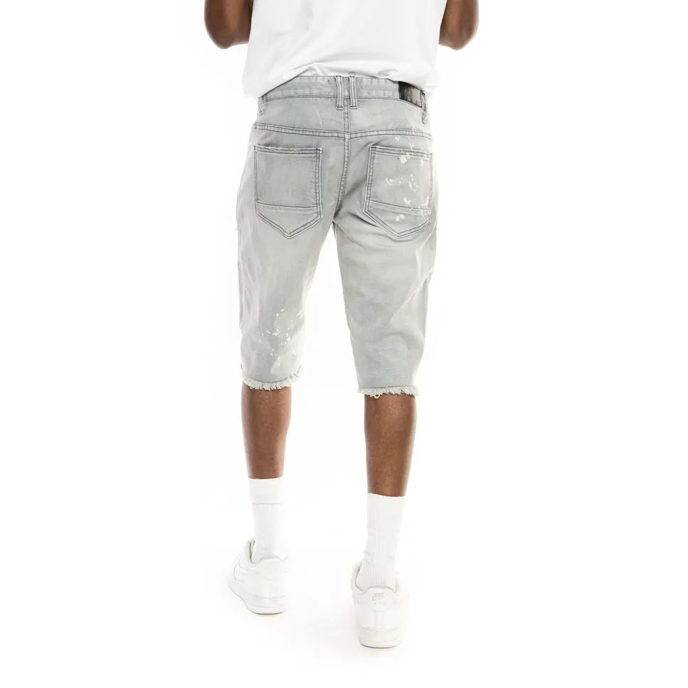 Ripoff Semi Basic Jean Shorts - Light Grey