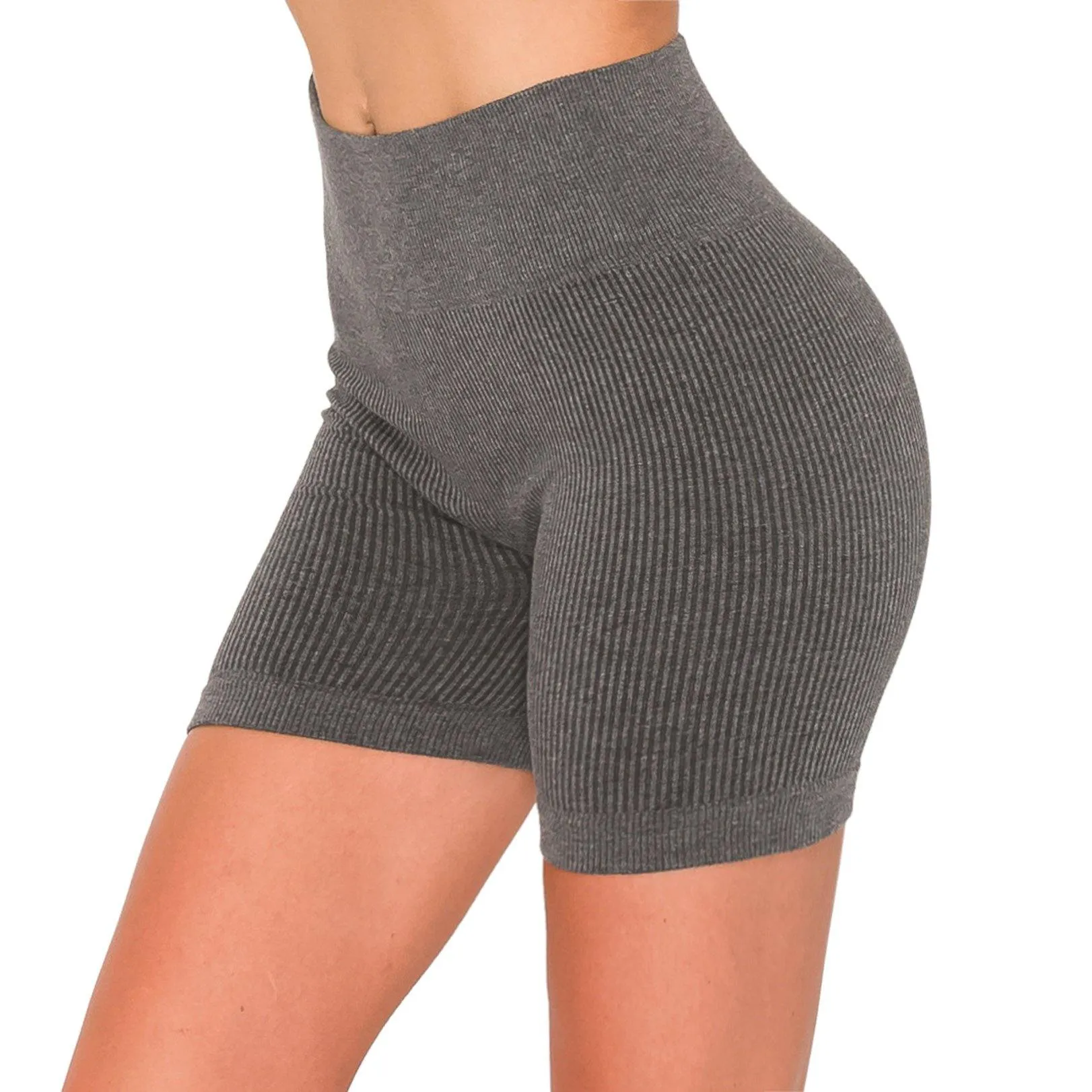 Seamless Yoga Shorts - High Waist Stretch Yoga/Biker Shorts