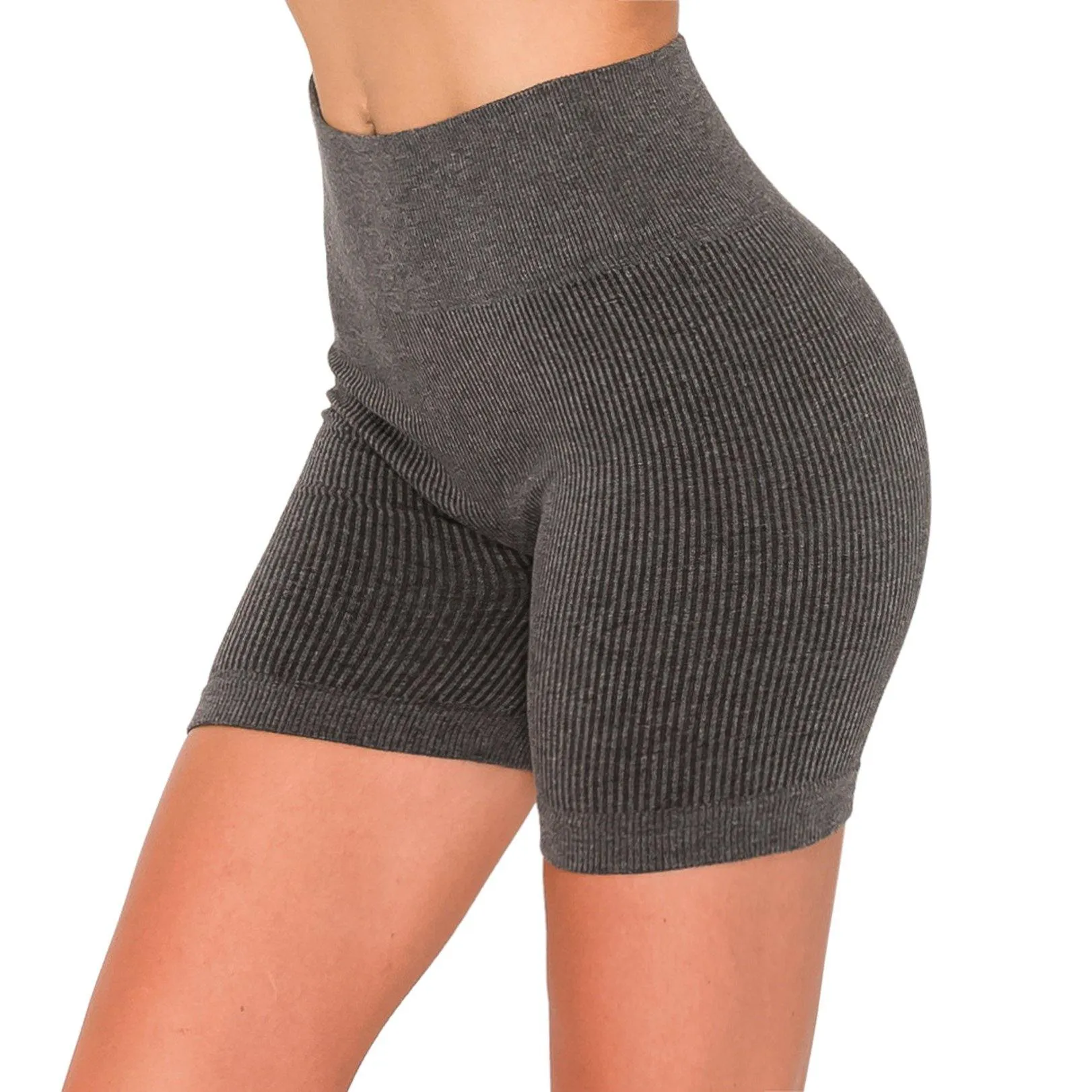 Seamless Yoga Shorts - High Waist Stretch Yoga/Biker Shorts