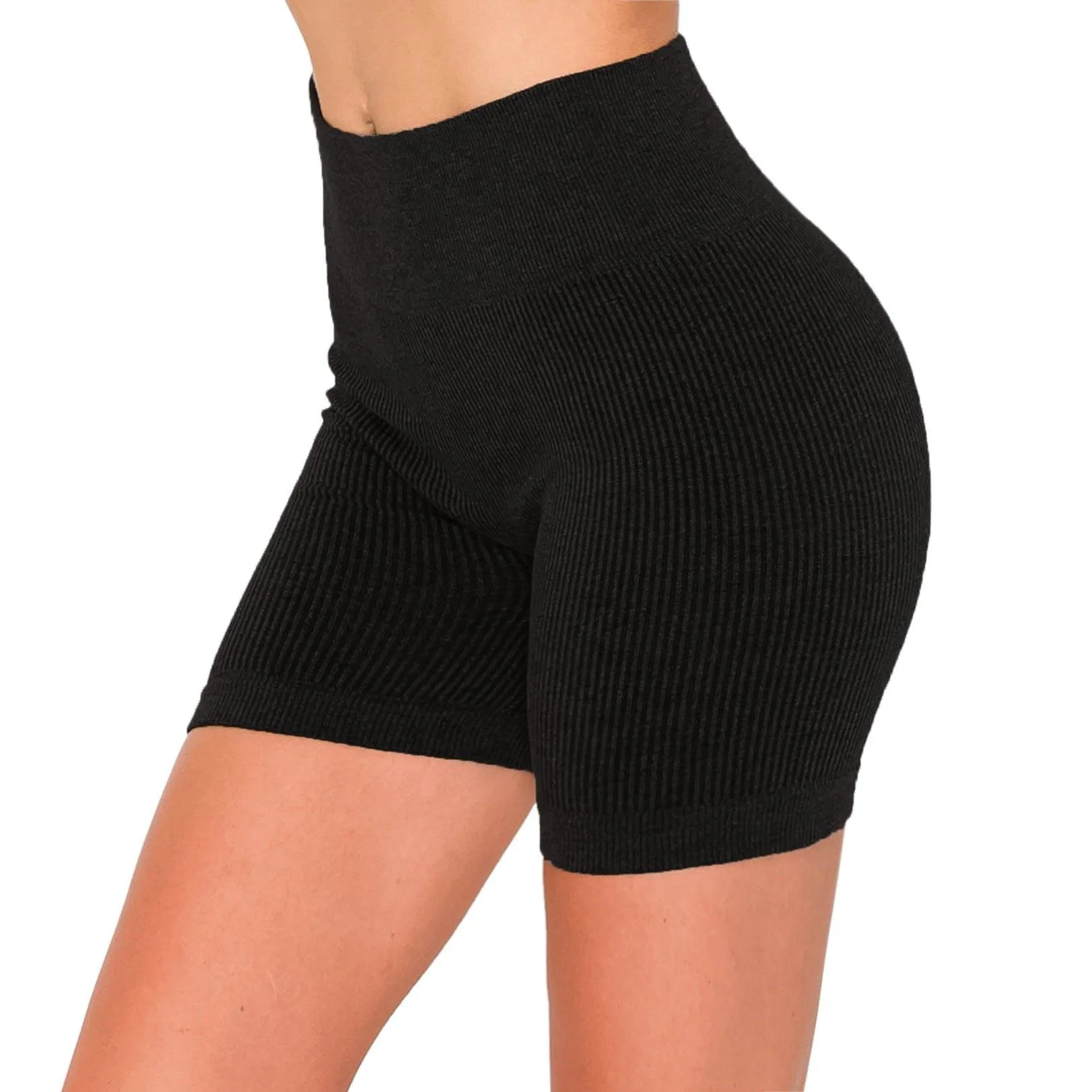 Seamless Yoga Shorts - High Waist Stretch Yoga/Biker Shorts