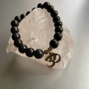 Shungite Bracelet With OM Charm