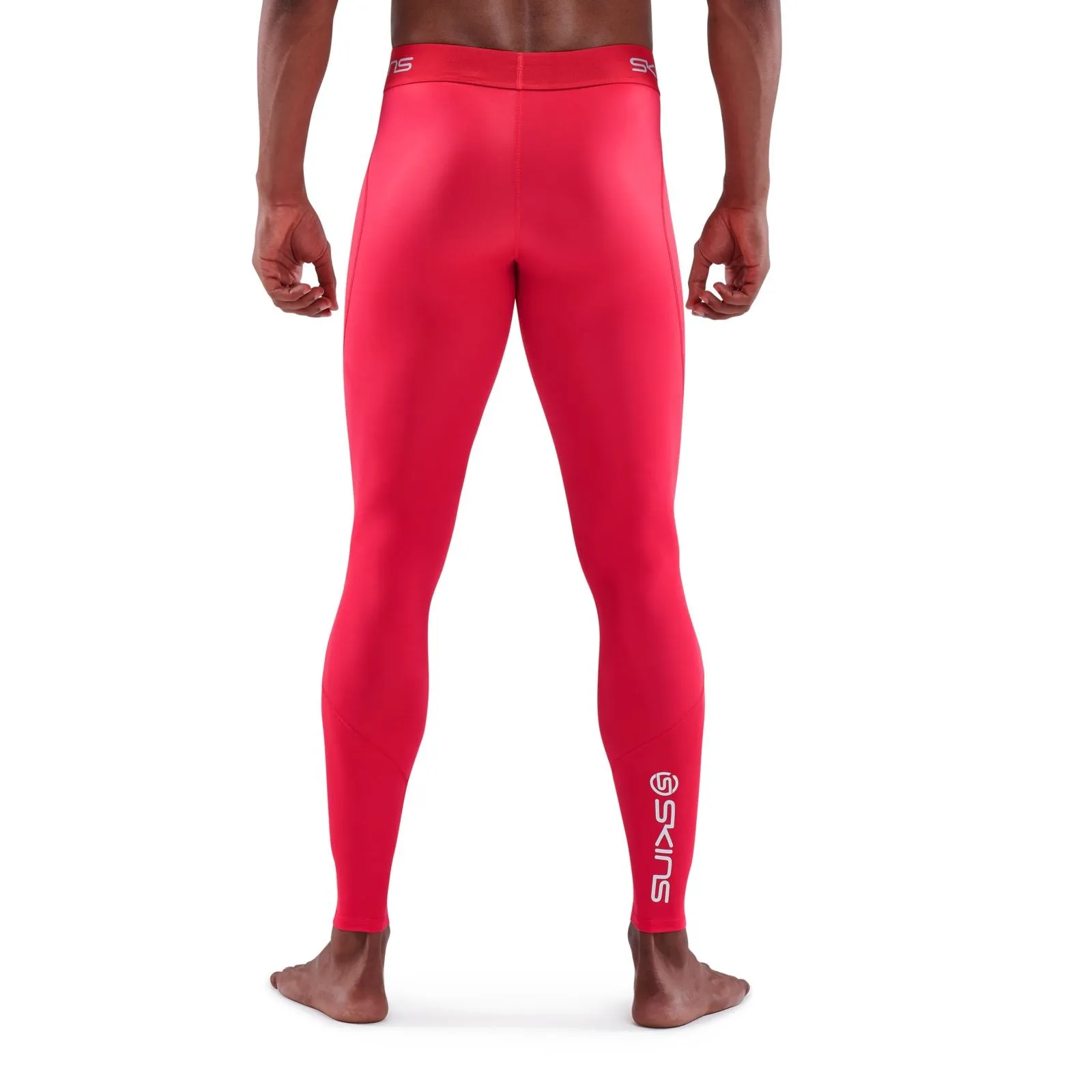 SKINS SERIES-1 MEN'S LONG TIGHTS RED