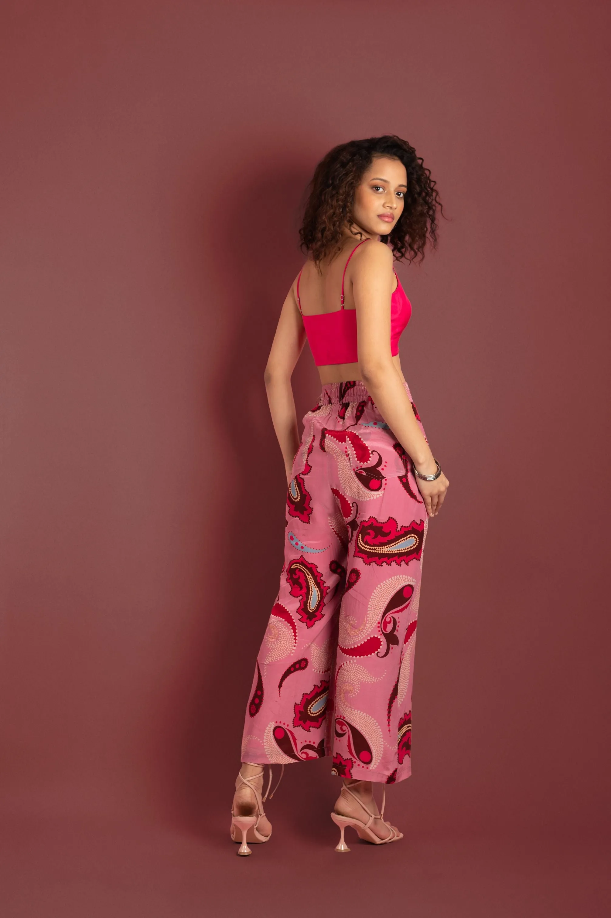 Sorbet Paisley Cropped Trouser