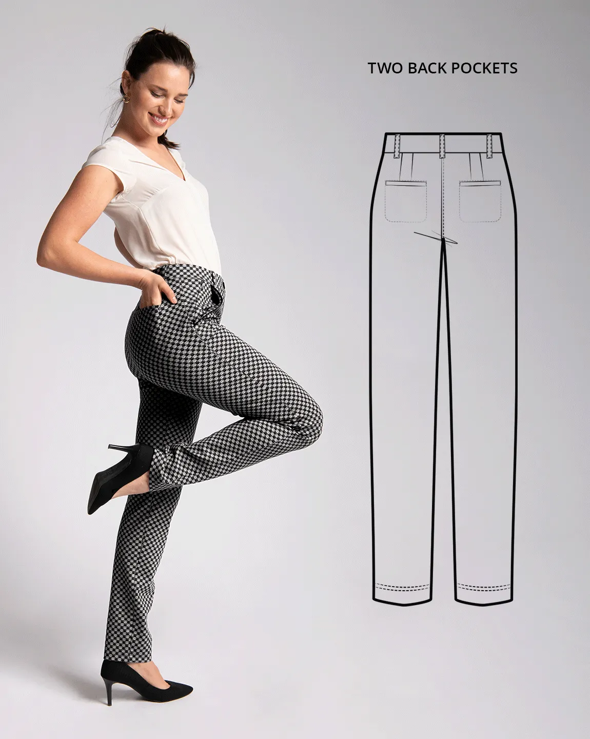 Straight-Leg | Chino Dress Pant Yoga Pants (Catstooth)