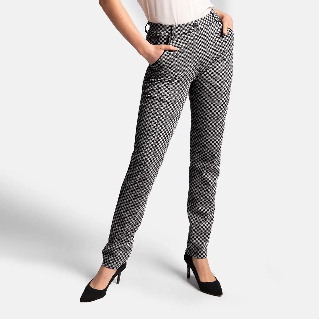 Straight-Leg | Chino Dress Pant Yoga Pants (Catstooth)