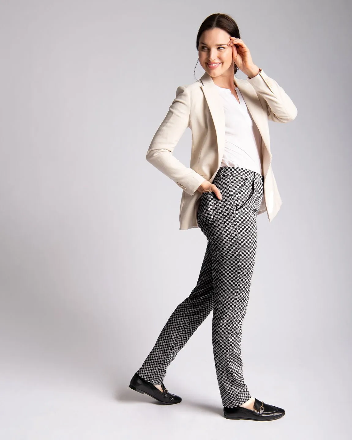 Straight-Leg | Chino Dress Pant Yoga Pants (Catstooth)