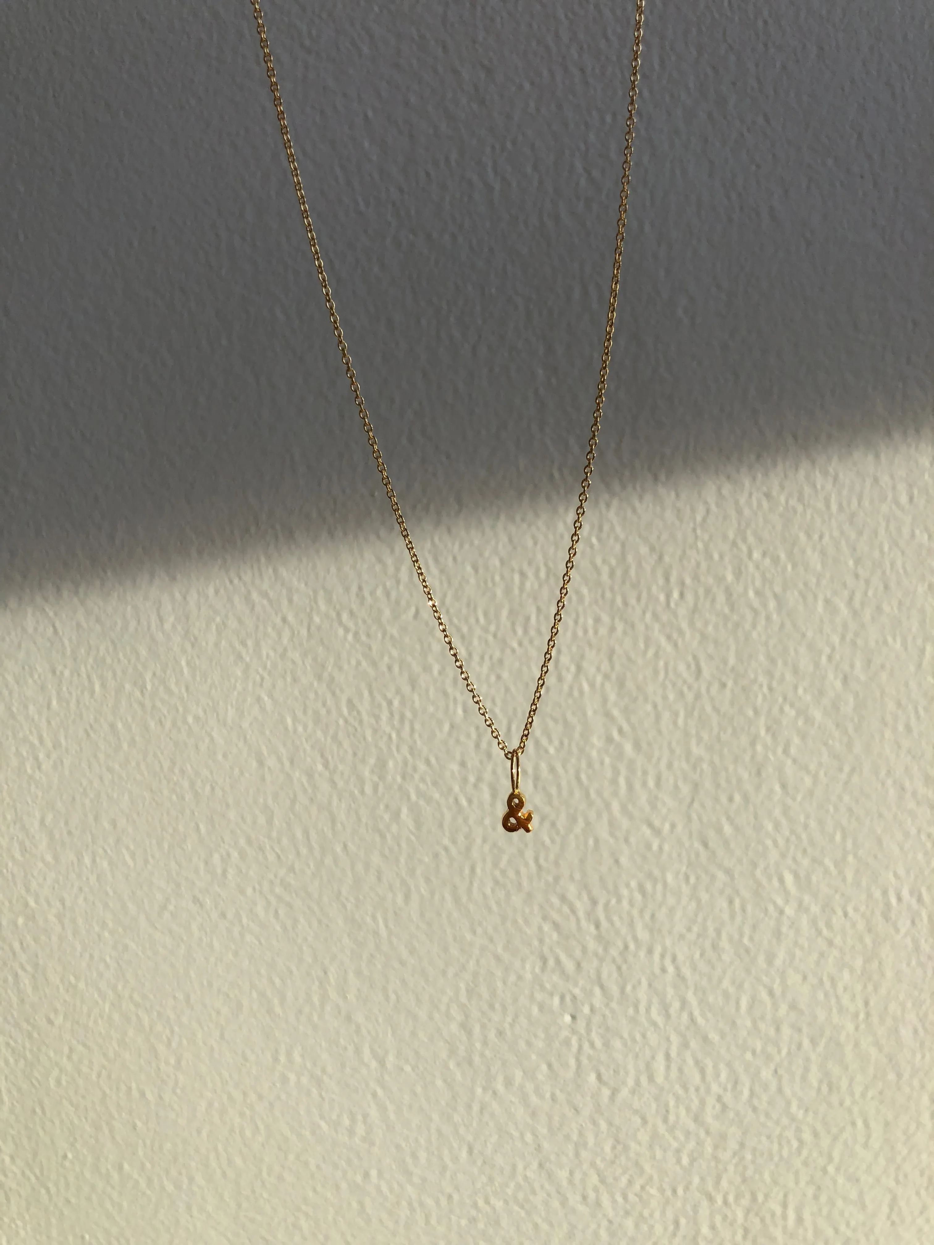 Tiniest Alphabet Pendant Necklace, Solid Gold