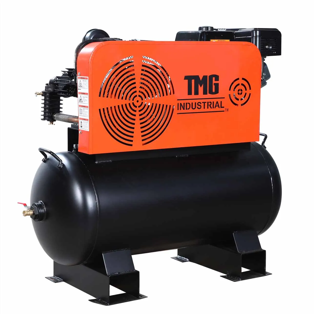 TMG Industrial 60 Gallon 2-Stage Truck Mounted Air Compressor, 14 HP LONCIN G420F Engine, Horizontal Tank, 18.5 CFM @ 175 PSI, TMG-GAC65