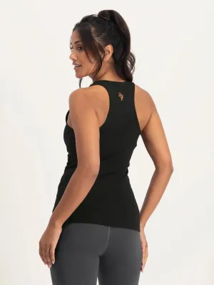 Urban Goddess OM Core Yoga Tank - Onyx Black