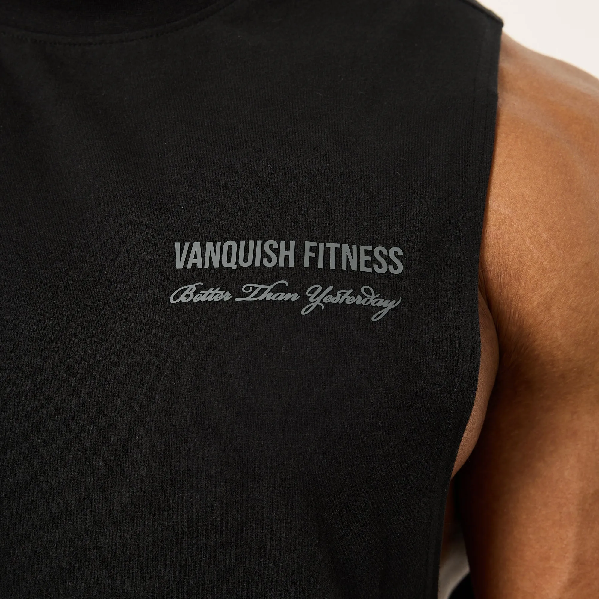 Vanquish Black Signature Sleeveless T Shirt