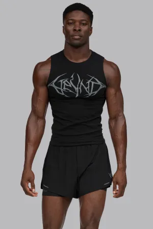 V_BUILD GRAPHIC TANK - Black