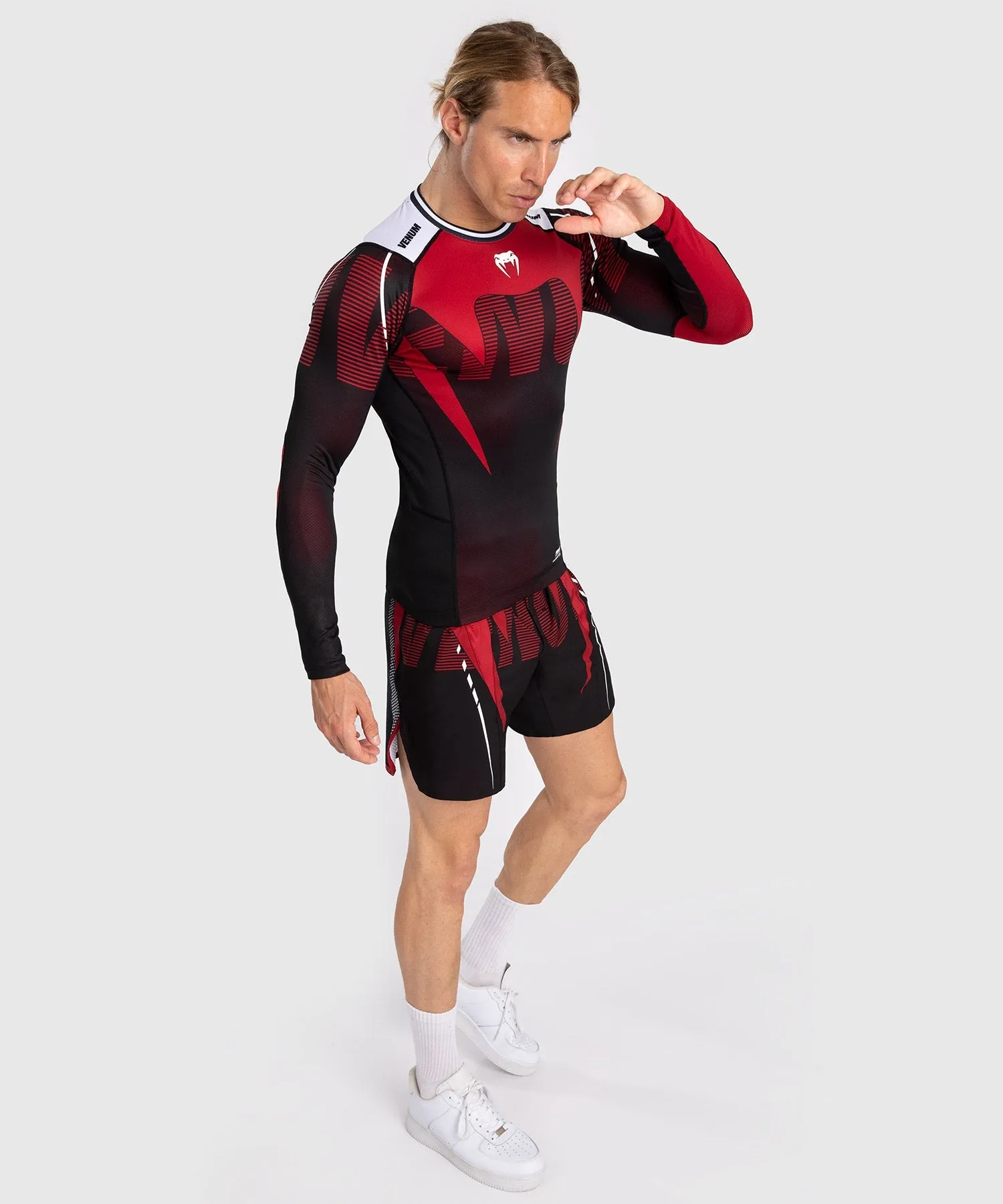 Venum Adrenaline Men's Long Sleeve Rashguard - Red