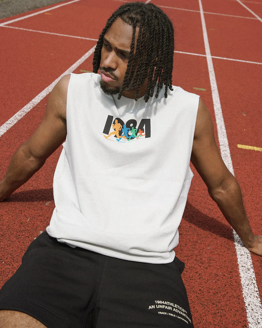 Vice 84 'Olympic Sprinter' Active Tank - Faded Bone