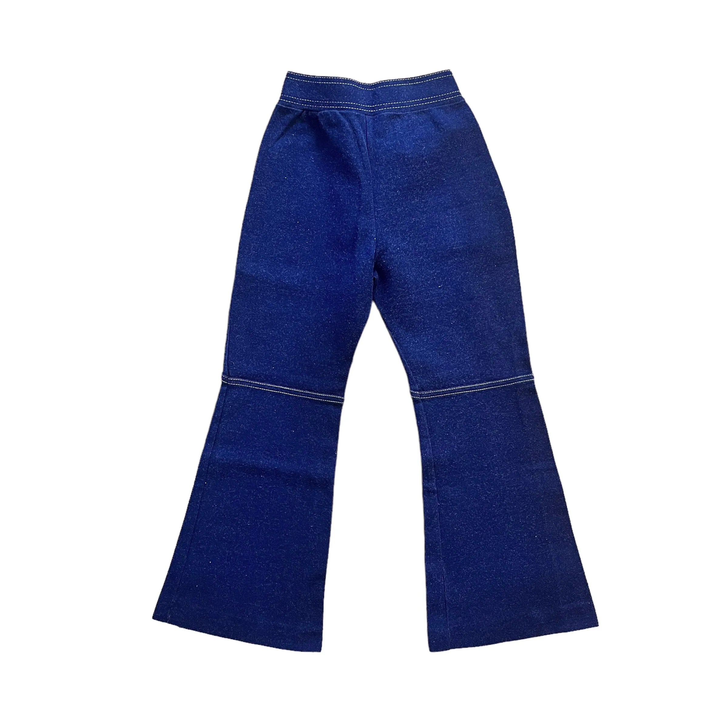 Vintage 1970s Navy Flare Bottoms  6-8Y