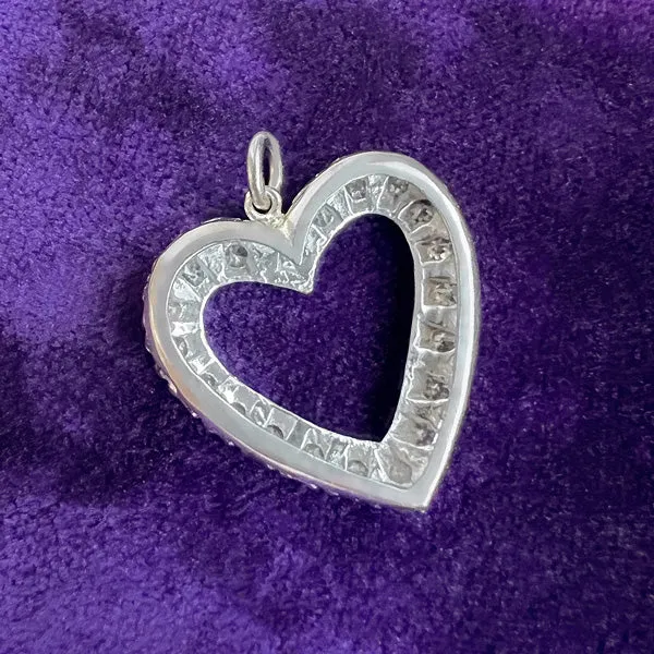 Vintage Diamond Heart Pendant