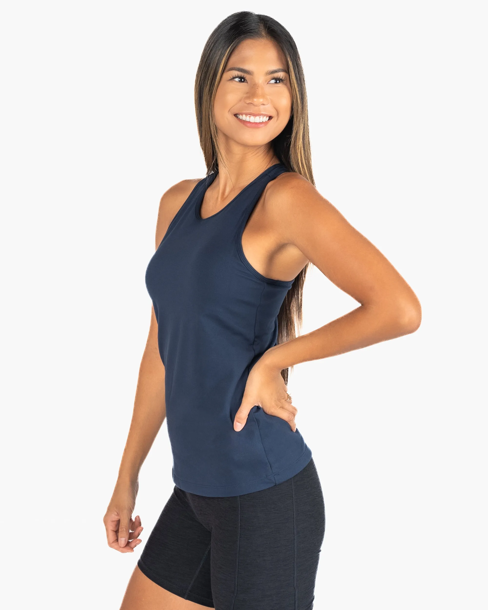 Vinyasa Full Length Top - Navy