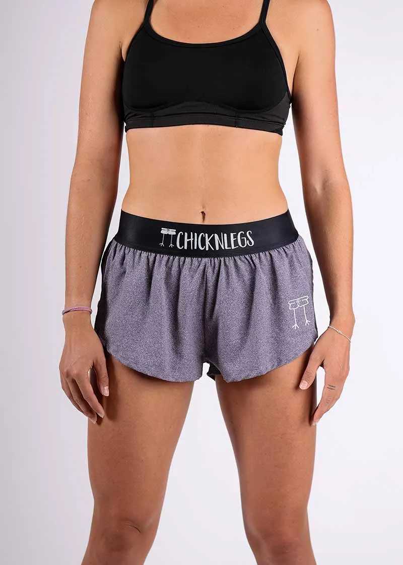 Women's Heather Grey 1.5" Split Shorts