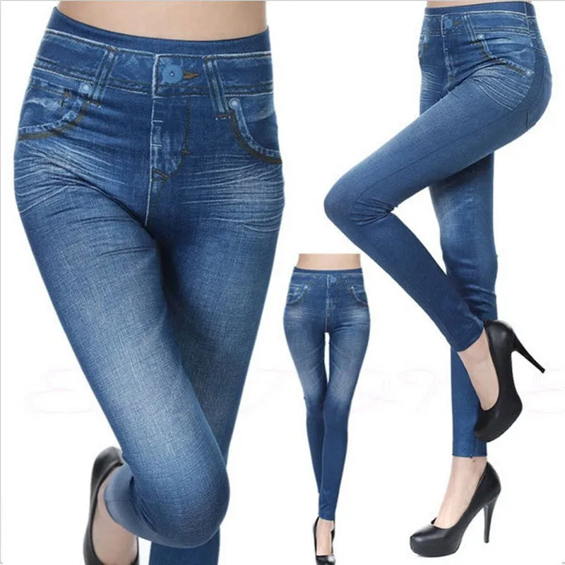 Women's Imitation Denim Jeggings