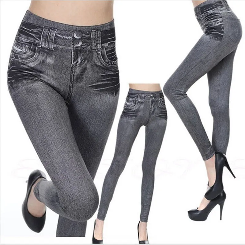 Women's Imitation Denim Jeggings