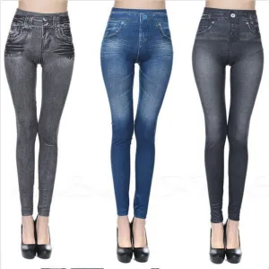 Women's Imitation Denim Jeggings