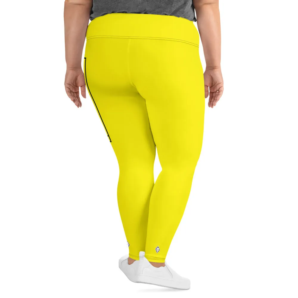 Women's Plus Size Yoga Pants Workout Leggings For Jiu Jitsu 017 - Golden Sun