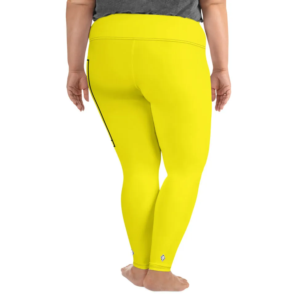 Women's Plus Size Yoga Pants Workout Leggings For Jiu Jitsu 017 - Golden Sun