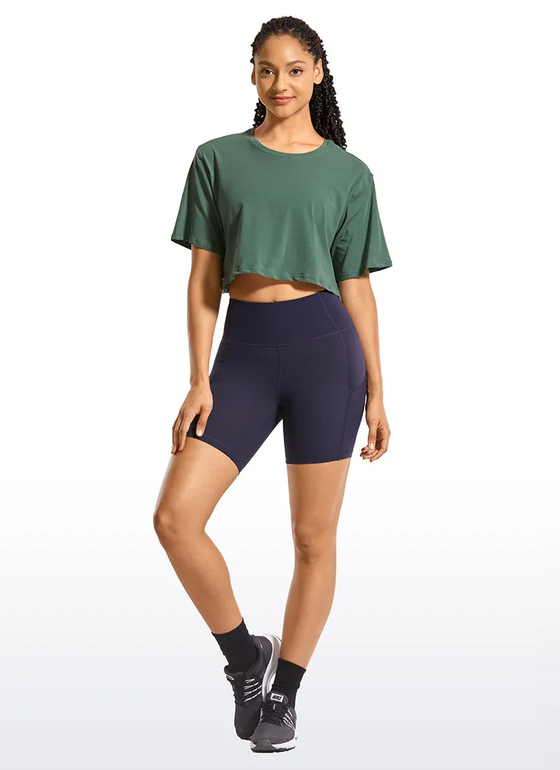 Wovigo Short Sleeves Cropped