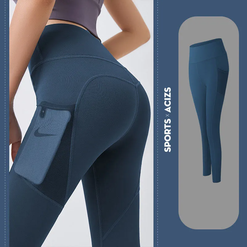 Yoga Pants Women With Pocket Leggings Sport Girl Gym Leggings Women Tummy Control Jogging Tights Female Fitness Pants